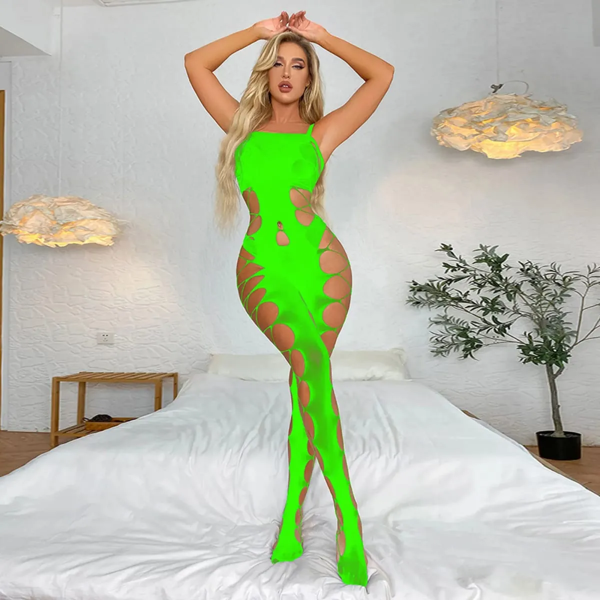 Women Sexy Lingerie Sleepwear Nightwear Body Stocking Bodysuit Sheer Lingerie Lace Underwear 속옷도착증 Fast Shipping — image 4