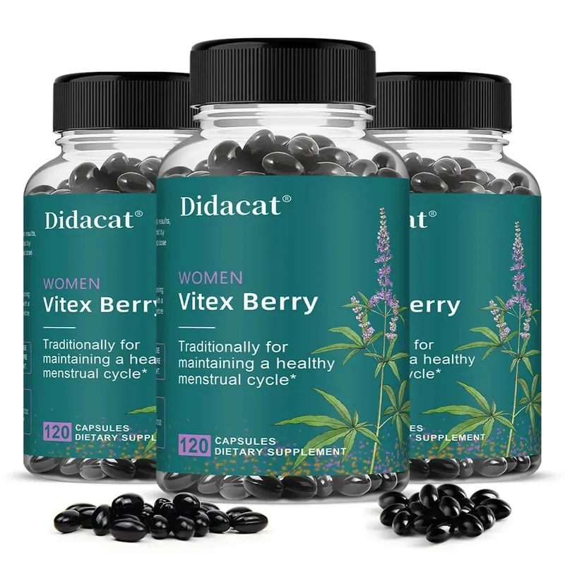 Vitex Berry Vegan Capsules - Hormone Balance for Women Organic Vitex Chasteberry Extract (1000 mg) Vegan Non-GMO