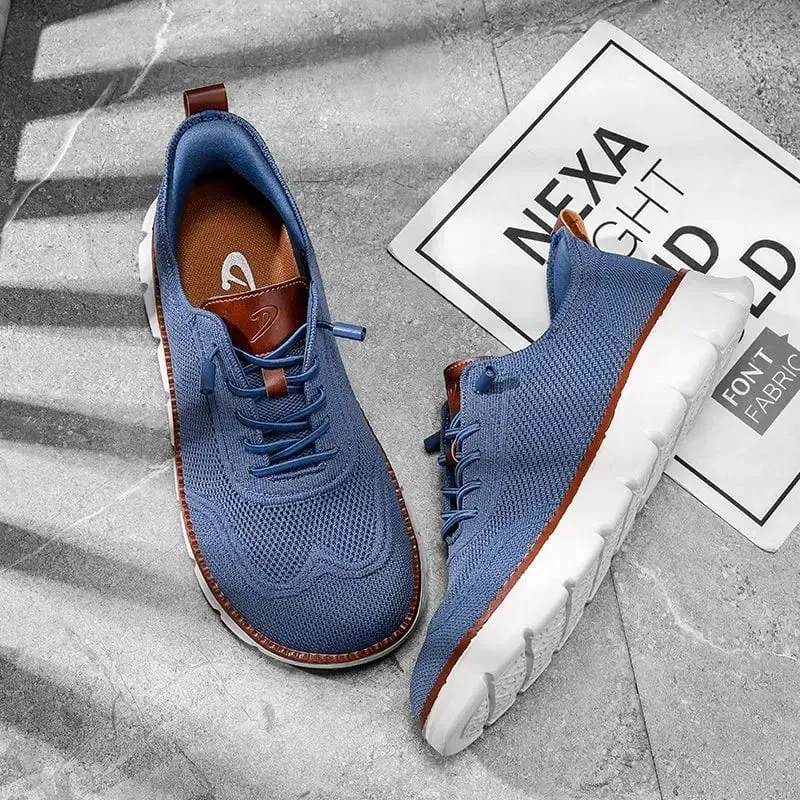 Men's Breathable Knit Wide‑Toe Casual Shoes Lightweight Comfortable Walking Hiking Sneakers Non‑Slip Soft Sole Fashion Dress S — image 4