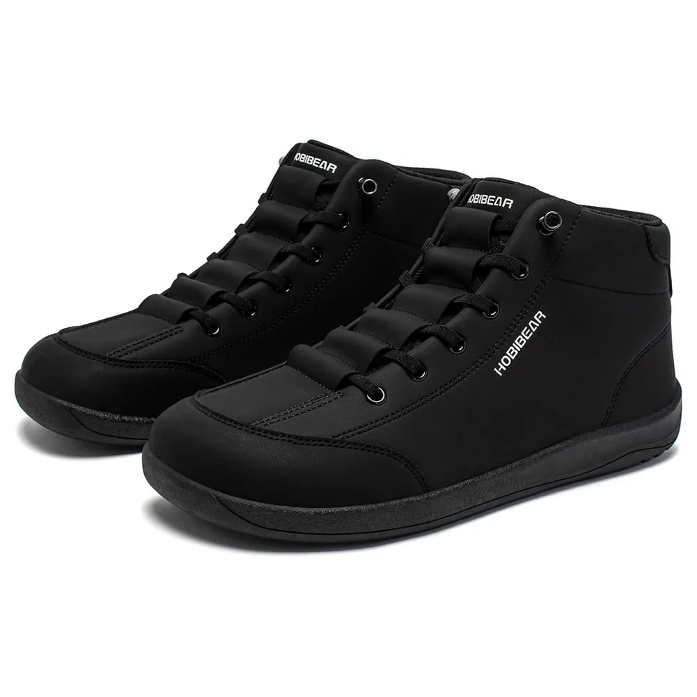 Mid Top Barefoot Shoes Mens Womens Wide Toe Ankle Boots Outdoor Non-Slip Artificial Leather Shoes