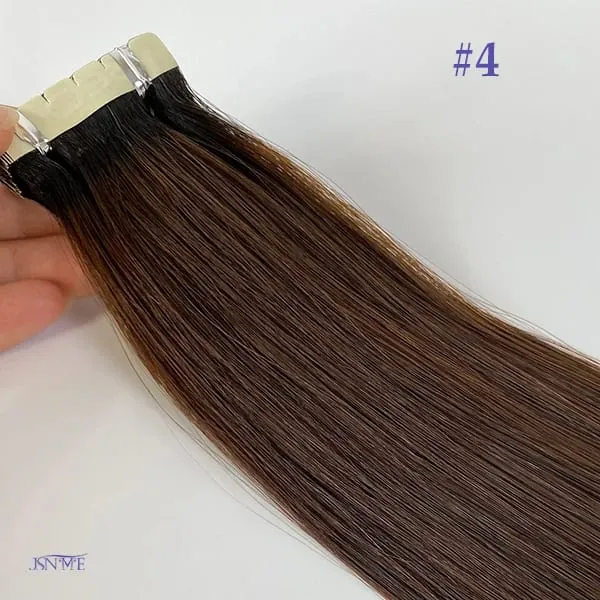 Mini Tape In Hair Extensions Seamless Invisible SKin Weft 100% Remy Human Hair Black Brown Blonde For Salon For Women — image 10
