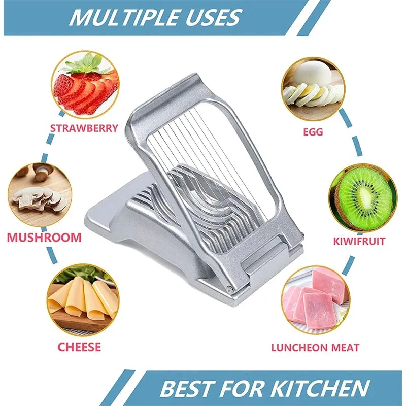 เครื่องตัดไข่สำหรับไข่ต้มสแตนเลสสตีลเครื่องตัดไข่ Dicer เครื่องตัดสตรอเบอร์รี่เห็ดเครื่องตัด JT188 — image 4