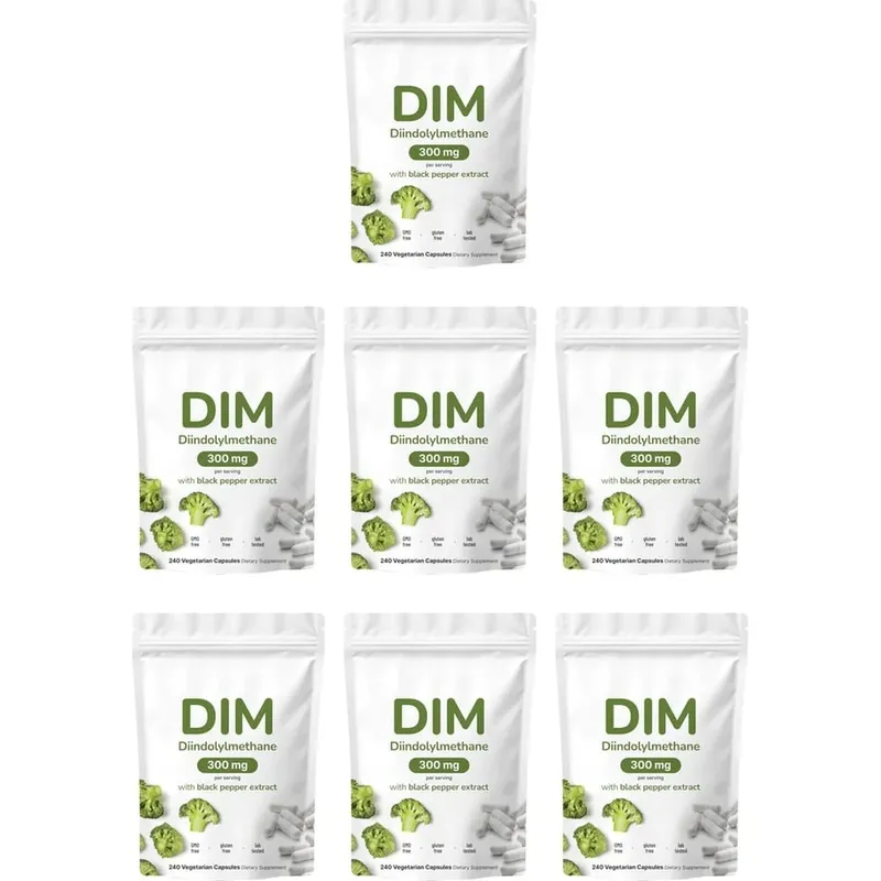 DIM Diindolylmethane Vegetarian Capsules with Black Pepper Extract GMO Free Gluten Free 240 Capsules — image 13