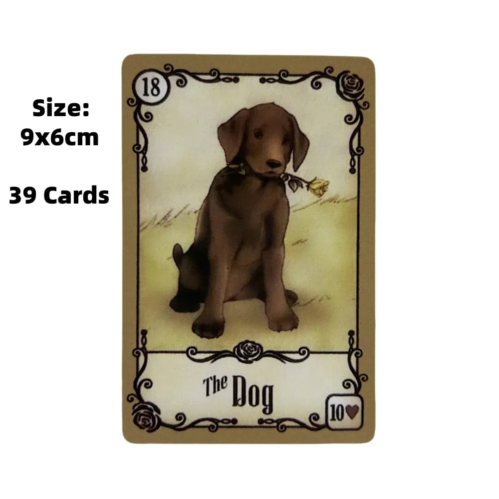 Sous les Roses cartes Lenormand A 39 cartes Oracle Tarot édition Divination anglaise Deck jeux Borad — image 2
