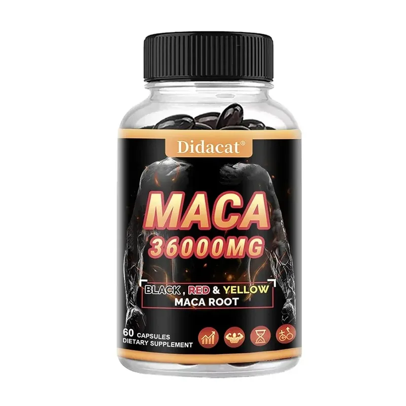 Organic Maca Root Powder Capsules with Black + Red + Yellow Maca Root Extract Supplement for Men and Women - 120 Capsules — image 9