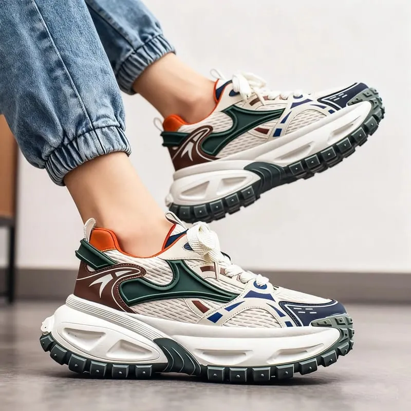 Chunky Sneakers Summer new heighten breathable lightweight casual Men's outdoor running shoes fashion student speed sports shoes — image 6