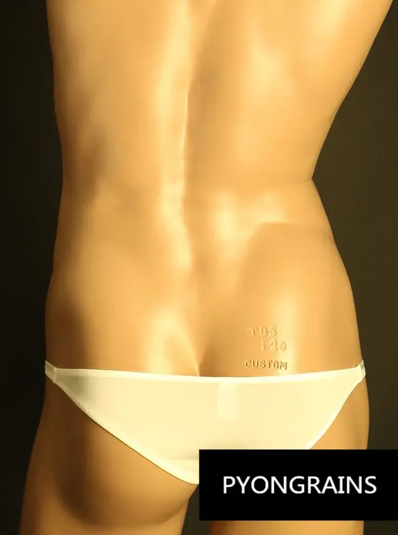 Férfi Állítható Fém O-gyűrű Dupla vékony pántos Bikini Alsónadrág Alacsony emelkedés Selymes Ice Silk 3D U Konvex Tasak Szexi Férfi Fehérnemű