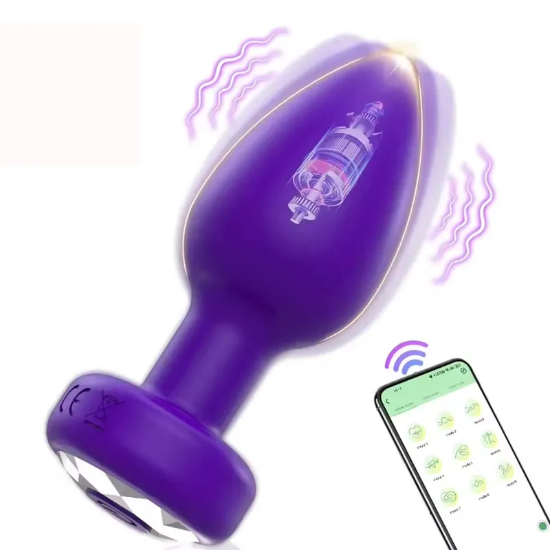 Vibrating Silicone Anal Plug Adult Sex Toy With 10 Vibration Modes Male Toy Game Prostate Massager Remote Control Or App Aode — image 12