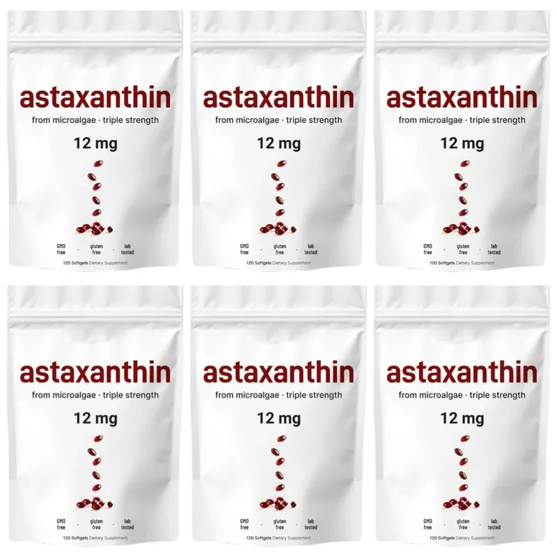 Astaxanthin 12mg Triple Strength Softgels Antioxidant for Eye Skin Joint & Immune Health From Haematococcus Pluvialis 120ct — image 12