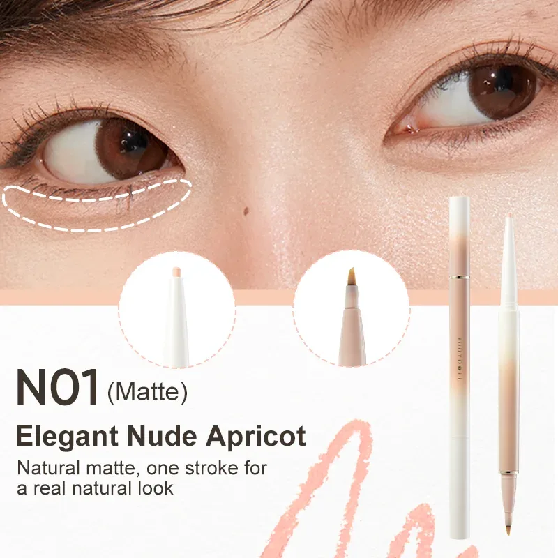 Judydoll Dual-Ended Aegyo Sal Pen Evidenziatore Contorno 2-in-1 Facile da applicare Sbiancante naturale per occhi a lunga durata a prova di sbavature