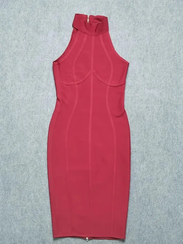 Sexy Summer Elegant Dress Elastic White Solid Stretched Empire Bodycon Dress 2024 Women Fashion Party Dress XL Wholesale — image 10