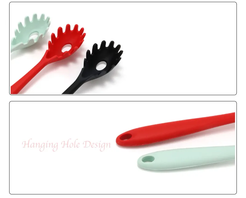 11.2 Inch Pasta Nĩa Silicone Cao Cấp Spaghetti Dụng Chịu Nhiệt Mỳ Thìa Máy Chủ Thực Phẩm Nhà Bếp Dụng Cụ Nấu Ăn — image 4
