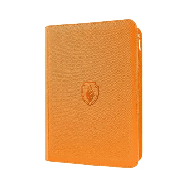9 Pocket Trading Card Binder PU Cover Zipper Card Collection Album Sturdy 360 Side-Loading Card Folder Holder for Game Cards