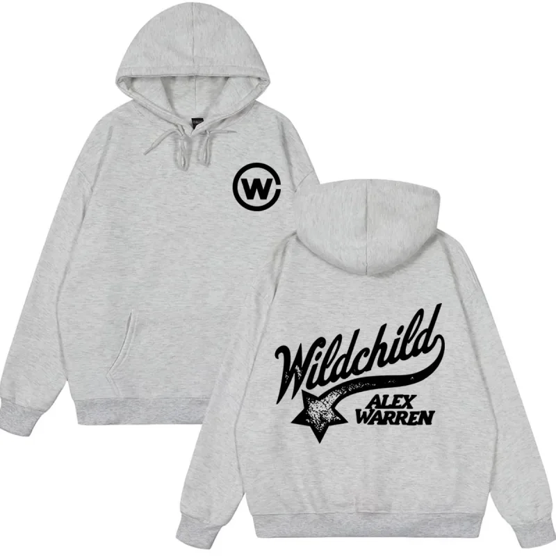 Alex Warren Album Wild Child Tour 2026 Merch Hoodie Men Women Fashion Vintage Sweatshirts Long Sleeves Loose Oversized Pullover — image 3