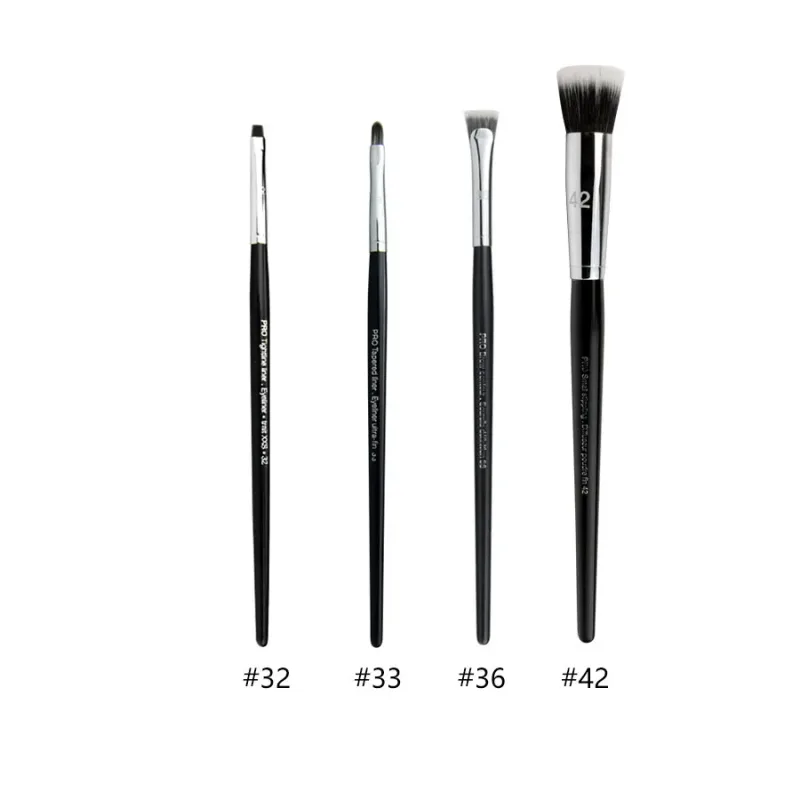 4pcs/set Pro Allover Eye Shadow Makeup Brushes Lip Brow Precision Concealer Blending Domed Crease Smudge Highlight Make Up Brush