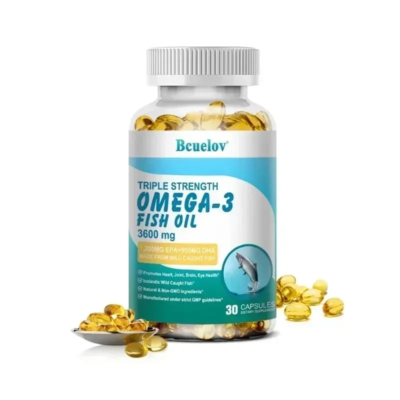 Omega 3 Fish Oil Supplement - 3600mg Per Serving 1200mg EPA & 900mg DHA Support for Heart & Brain Health NON-GMO Capsules — image 8