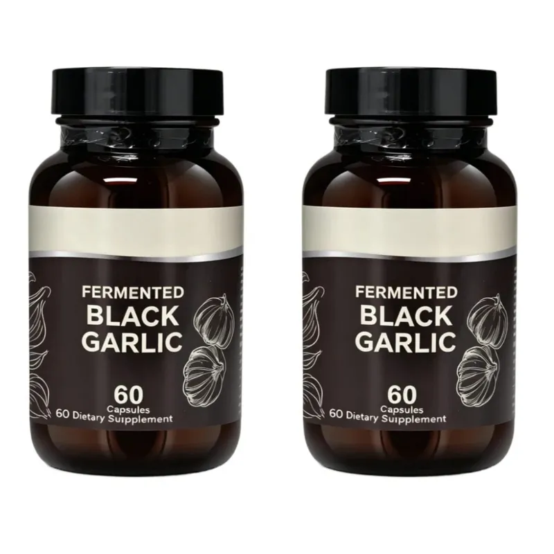 Fermented Black Garlic Capsules for Adults - Supports Overall Wellness Circulation & Antioxidant Health 60 Capsules Non-GMO