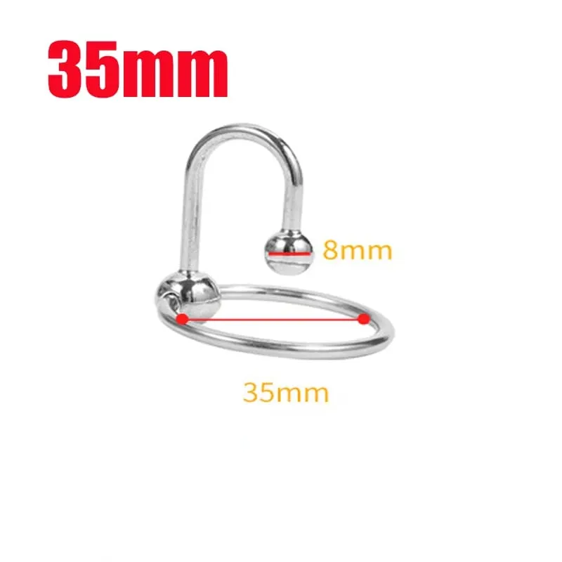 SM Urethral Dilator Cock Ring Stainless Steel Ejaculation Delay Penis Ring Metal Bead Delay Lock Fine Penis Plug Sex Toy for Men
