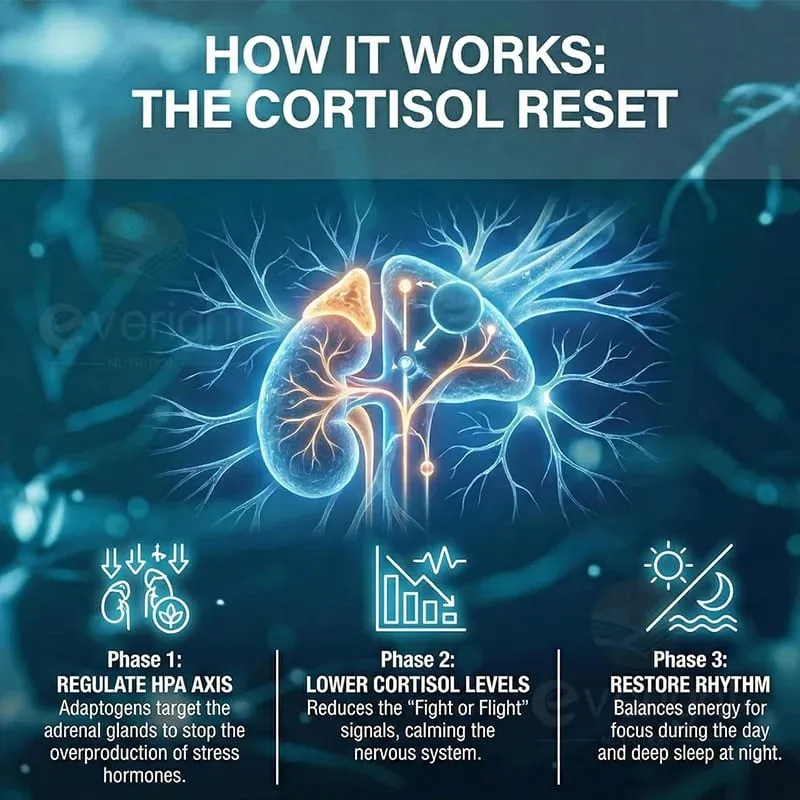 Cortisol Supplement na may Ashwagandha L-Theanine at Magnesium Glycinate – 14-in-1 para sa Stress Relief Mood Balance at Sleep Health — image 2