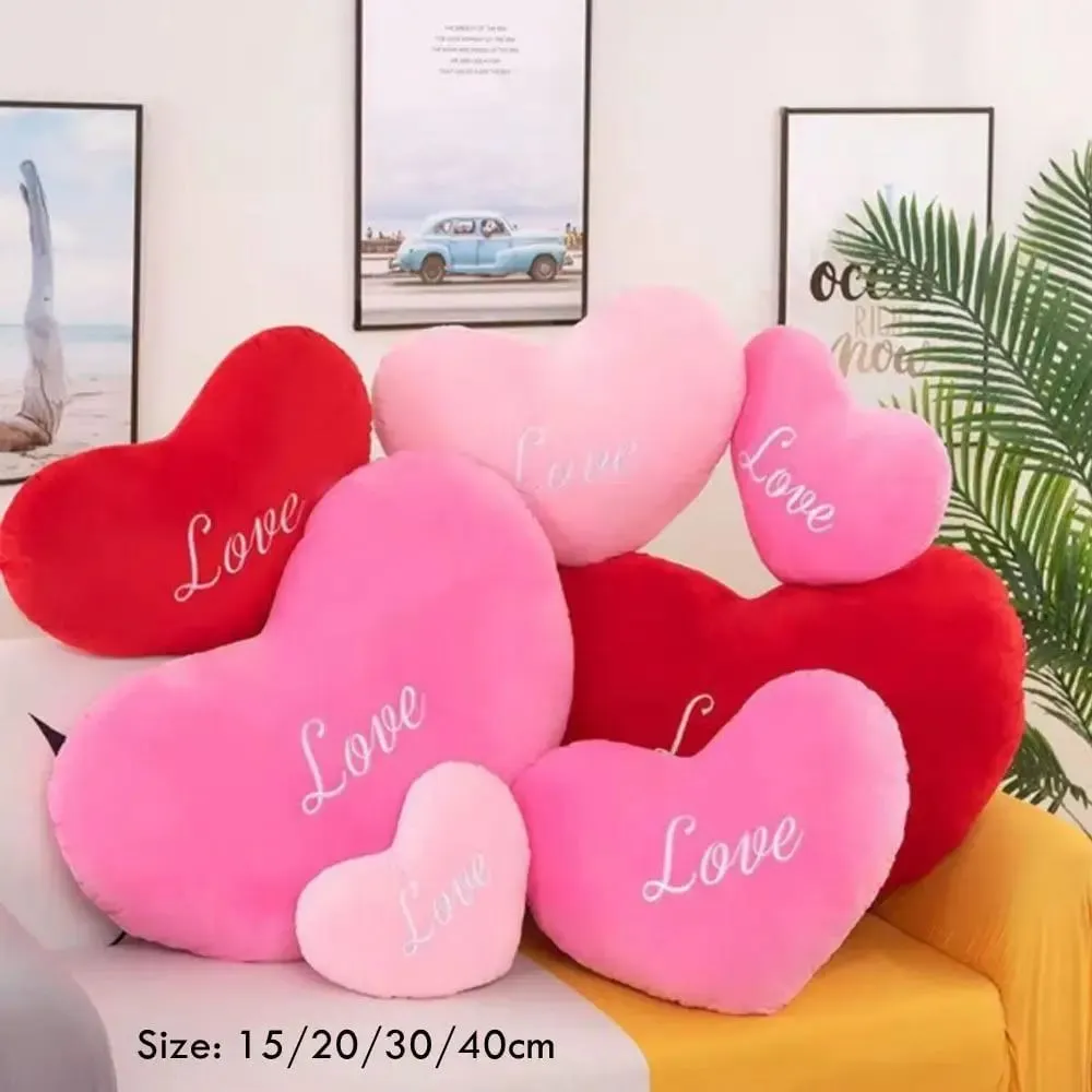 Hot Heart Shape Heart Plush Pillow Pink Color Valentines gift Soft Pillow Red Color Stuffed Pillow Home Decorative — image 7