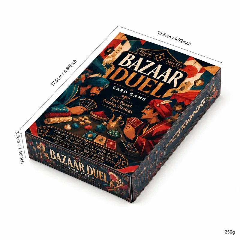 Bazaar Duel Card Game Fast Paced Market Trading Strategy Board Game Collect Leather Spices Cloth Silver Gold and Gems Exchange — image 3