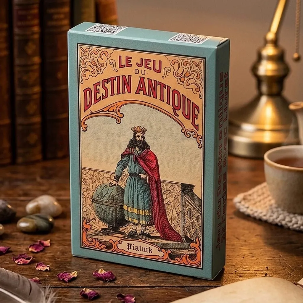 Vintage antikke skæbne-spådomskort 9*6 cm 32-kort Oracle Deck Le Jeu Du Destin Antikke traditionelle Cartomancy-kort — image 2