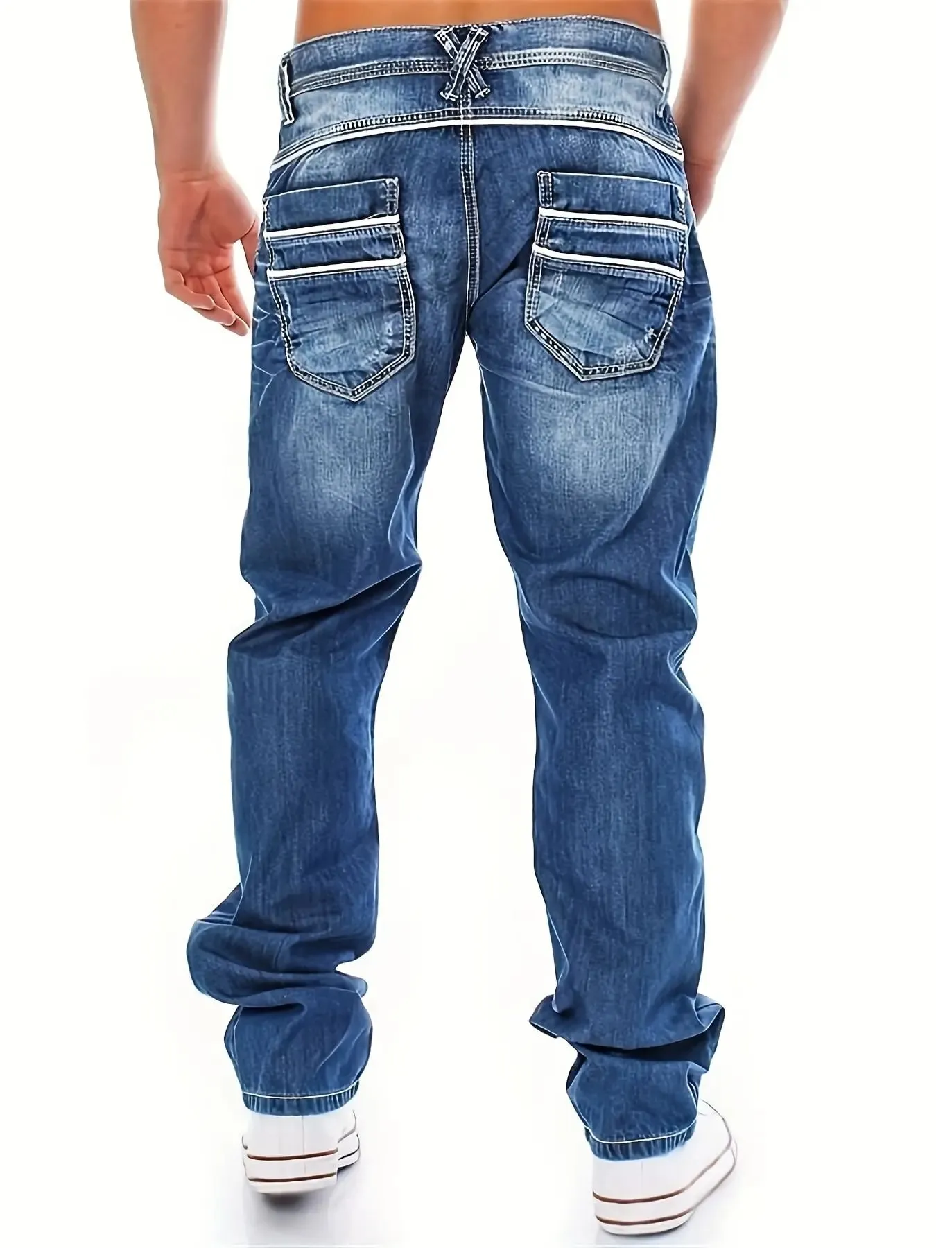 New Men's Retro Loose Casual Straight Leg Jeans Comfortable Classic Fit Men's Denim Pants — image 9