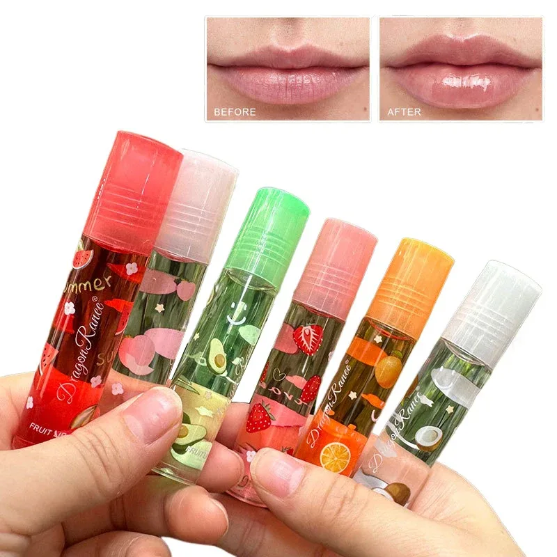 6 Warna Menepuk-nepuk Bibir Bening Cermin Minyak Air Lip Gloss Lip Glasir Lipstik Cair Transparan Pelembab Buah Perawatan Bibir Make Up — image 7