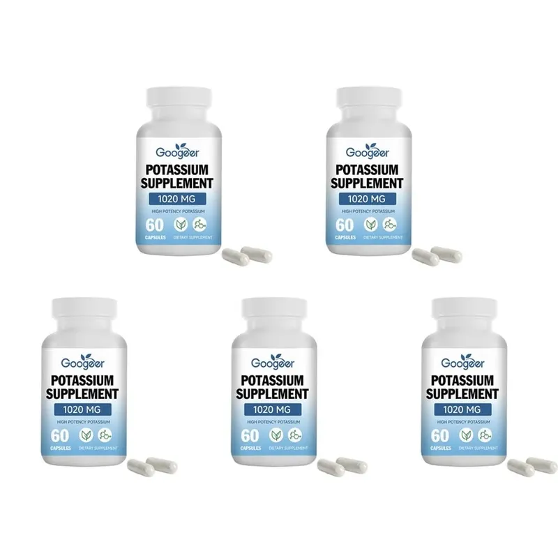 Googeer Kalium-Ergänzungskapseln zur täglichen Unterstützung des Mineralstoffmangels, 1020 mg Äquivalent, stabiler Kaliumspiegel, 60 Kapseln — image 11