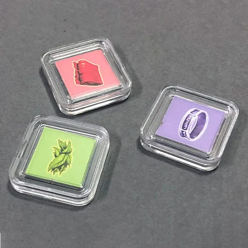 Z. 10PCS Square Clear Plastic Protector Containers Case For Token Board Game Holder Boxes Cards Collection — image 1