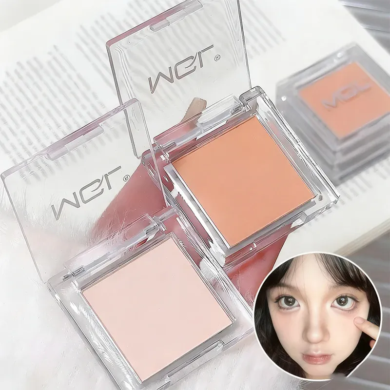 Matte White Monochrome Eyeshadow Palette Natural 3D Brightening Eyeshadow Highlighter Powder Long-Lasting Eye Makeup Palette