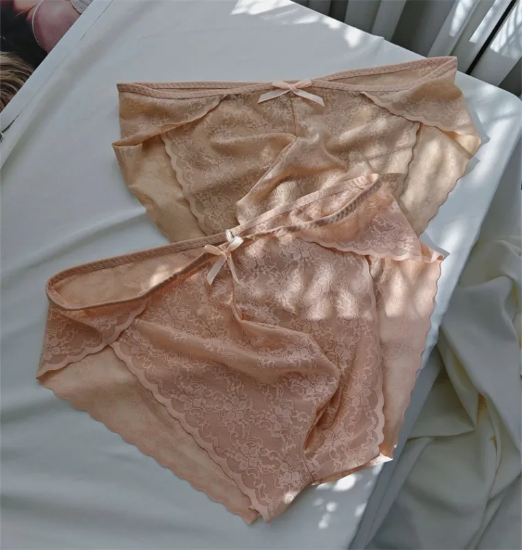 men's underwear Lace mesh sissy cuecas masculin no trace bow calzoncillos hombre without feeling cueca sexys tøy men lingerie — image 8