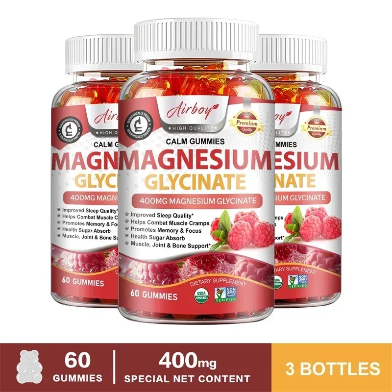 Magnesium Glycinate Gummies - Ang Kalusugan ng Utak ay Nagpapalakas ng Mga Kalamnan at Buto Nagpapabuti ng Pagtulog Relax Nerves — image 11