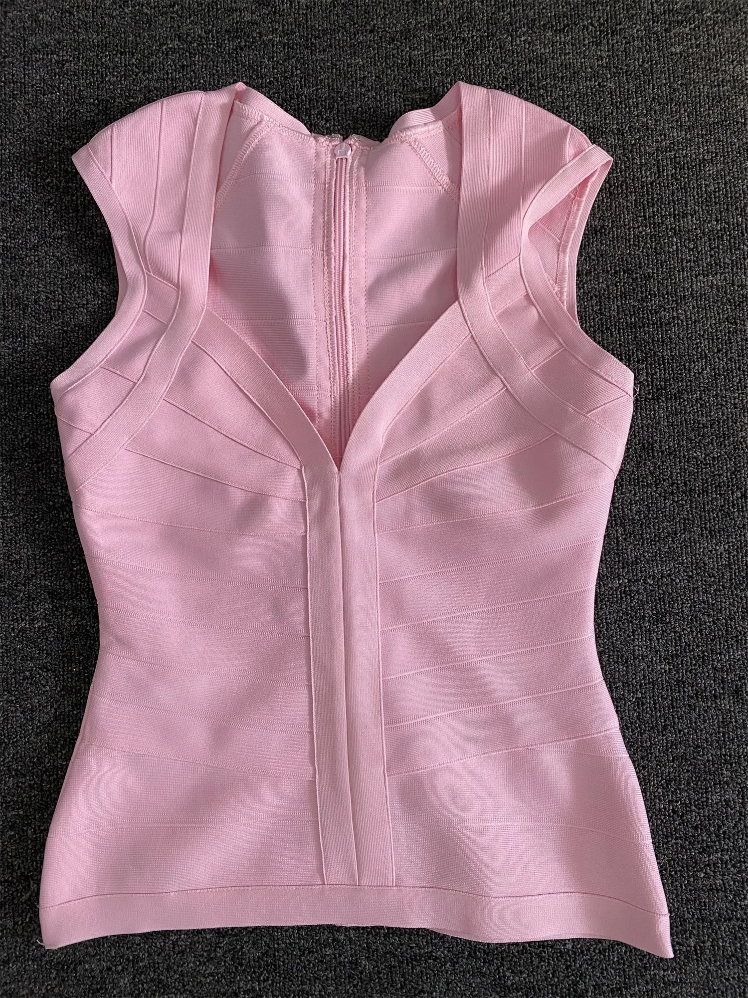 Factory Wholesale 3Colors Solid Stripe Bandage Tops Women Sexy Summer High Street Camisoles Bodycon Tops Evening Cocktail Party — image 5