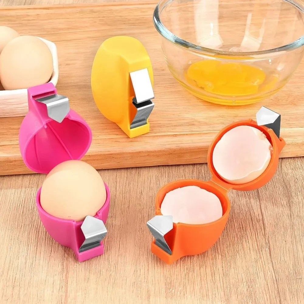 New Handheld Egg Shell Opener Stainless Steel PP Egg Peeler Creative Eggshell Opening for Raw Eggs — image 2