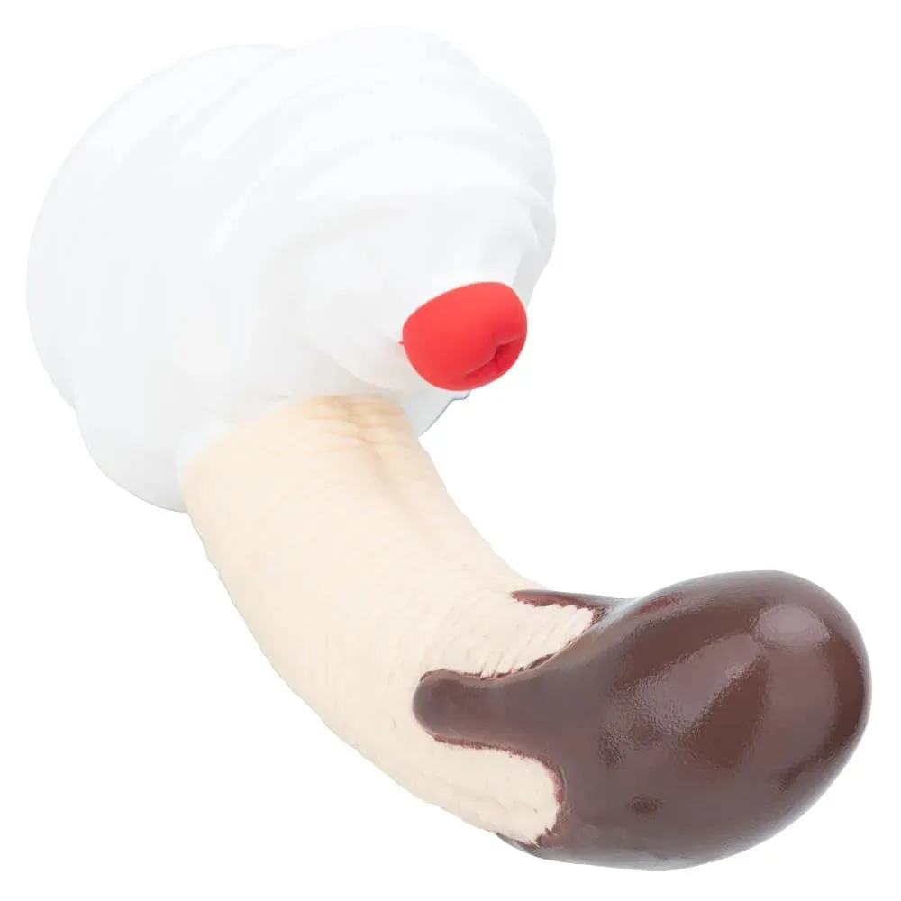 Banana Sundae Silicone Dildo with Strong Suction Cup Cream and Cherry Design Three Sizes Food Grade Silicone Sex Toy for Unisex — image 3