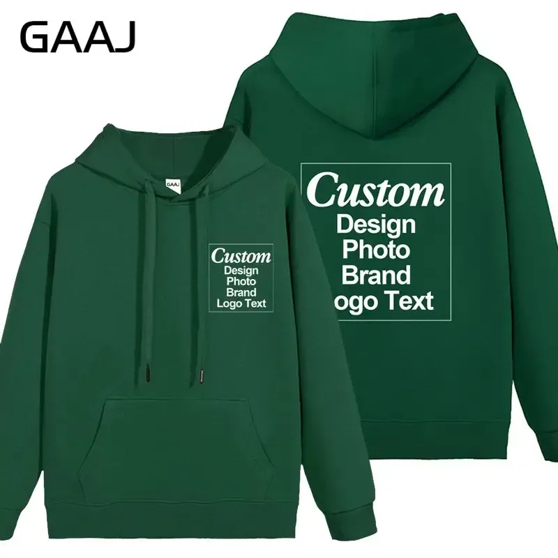 High Quality Custom Hoodie Cotton Sweatshirt Print Embroidery Brand Logo Text Photo Design Men Women Famliy Team Clothing 300g — image 57