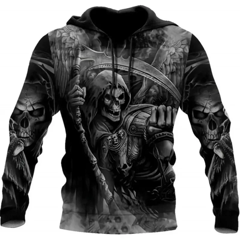 Vintage Skull 3D Print Hoodie Men/Women Casual Fashion Hoodies 2026 Pullover Sweatshirts Oversized Unisex Men Coat — image 18