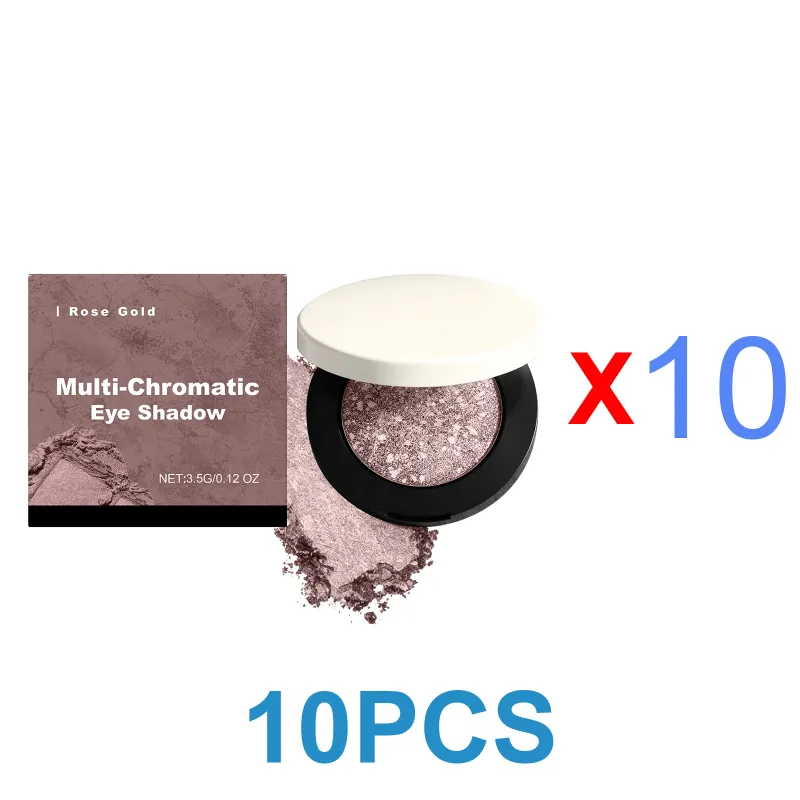 Rose Gold Shimmer Shine Eye Shadow Daily Natural Glow Colorful Lustrous Eyeshadow Portable Compact Palettes For Travel Office Dating Party Eye Makeup Cosmetic — image 12