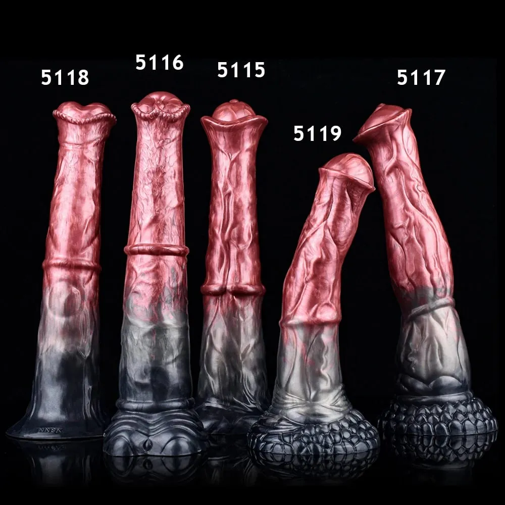 Silicone Horse Dildo Long Penis Anal Plug Huge Knot G-spot Vaginal Stimulator with Suction Cup Adult Sex toy for Women Men — image 5