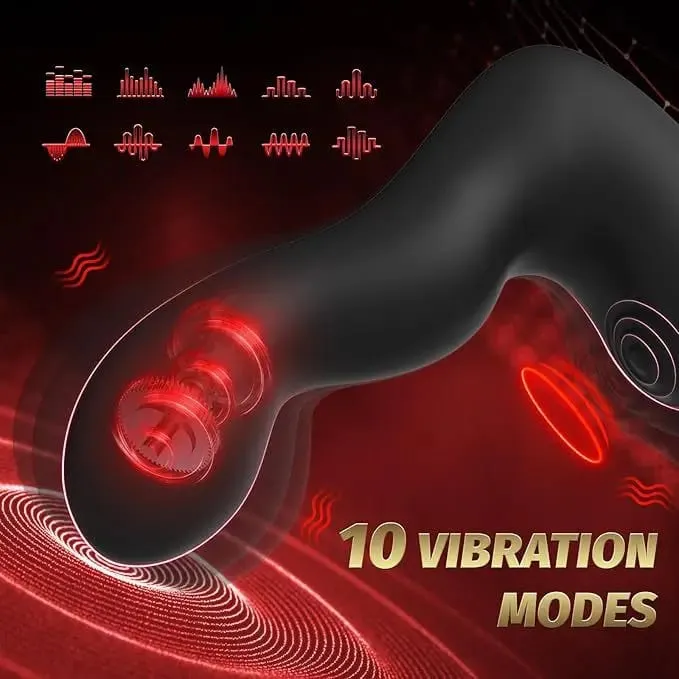 Anal Butt Plug Vibrator with Cock Ring Delay Ejaculation Prostate Massager Remote Control Adult Sex Toys for Men Couples Rings