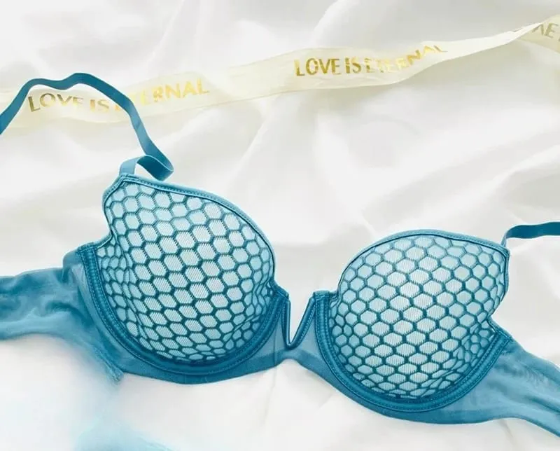 Half Cup Minimizer Bra For Women Summer Ultra Thin Soft Underwire Push‑Up French Deep V Neck Plus Size Brassiere 34‑44 B-C CUP — image 10