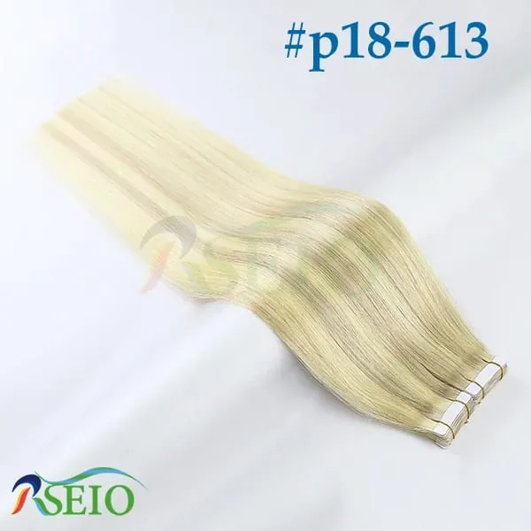 High Quality Tape in Human Hair Extensions Straight Hair Seamless Invisible 14"-22" 100% Real Natural Hair End Thicken — image 17