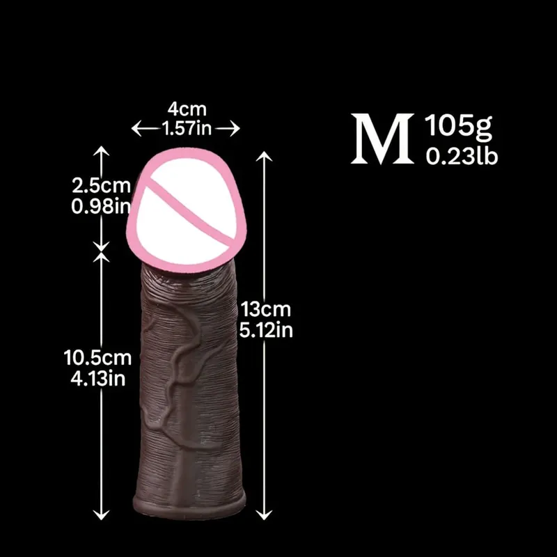 Penis Enlargement for Men Sleeve Cock Ring Delay Ejaculation Penis Extender Condom Lock Ring Sex Toys Artificial Penis Training — image 10