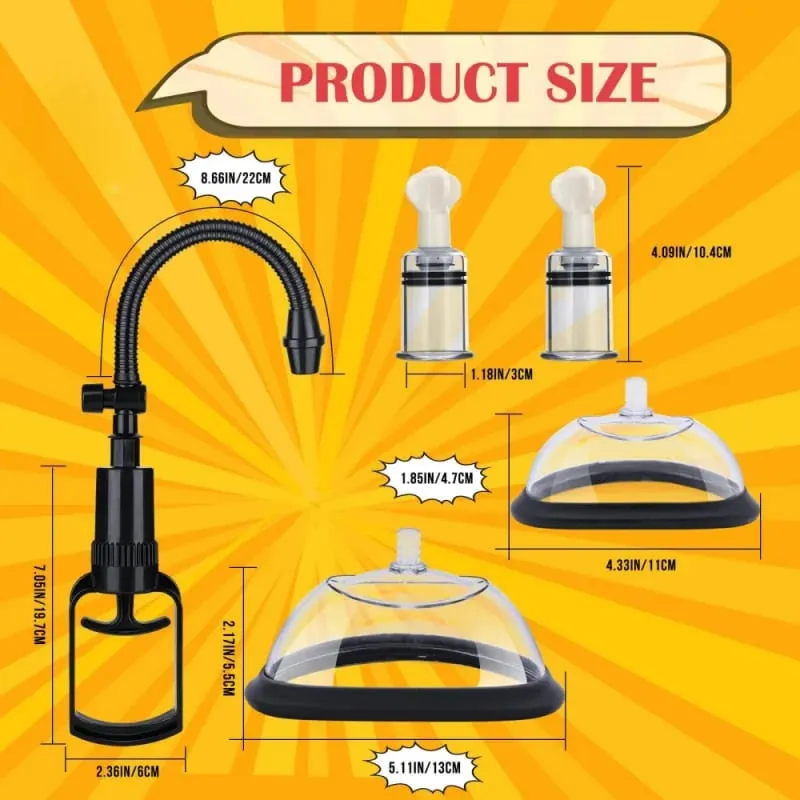 Manual Pussy Pump Vagina Clitoris Sucker Enlarge Vacuum Pump Manual Women Breast Massage Nipple Stimulator Adult Sex Toy