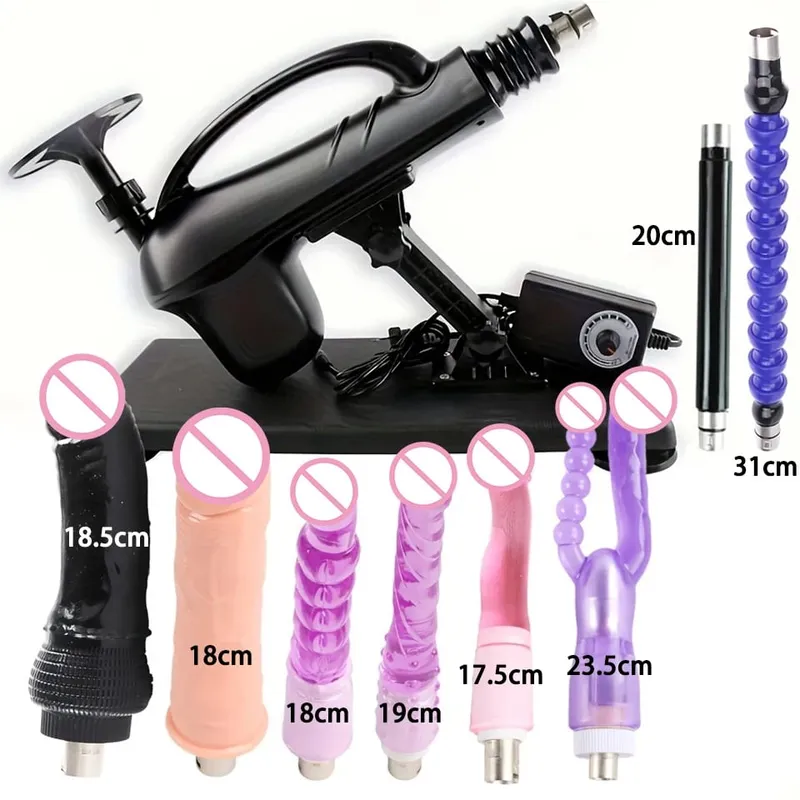 Automatic Sexual Machine 3XLR Dildo Attachments Female Masturbation Vibrator Massage Gun Sex Toys for Men Couples Adult Products — image 9