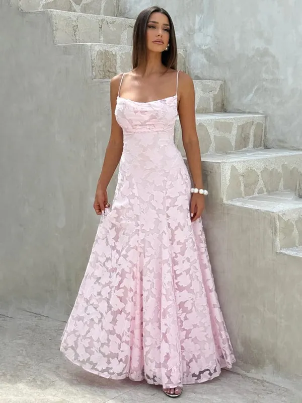 2026 Floral Embroidery Maxi Dress for Women Summer Party Prom Gowns Sexy Backless Suspender Dresses French Style Evening Dress — image 8