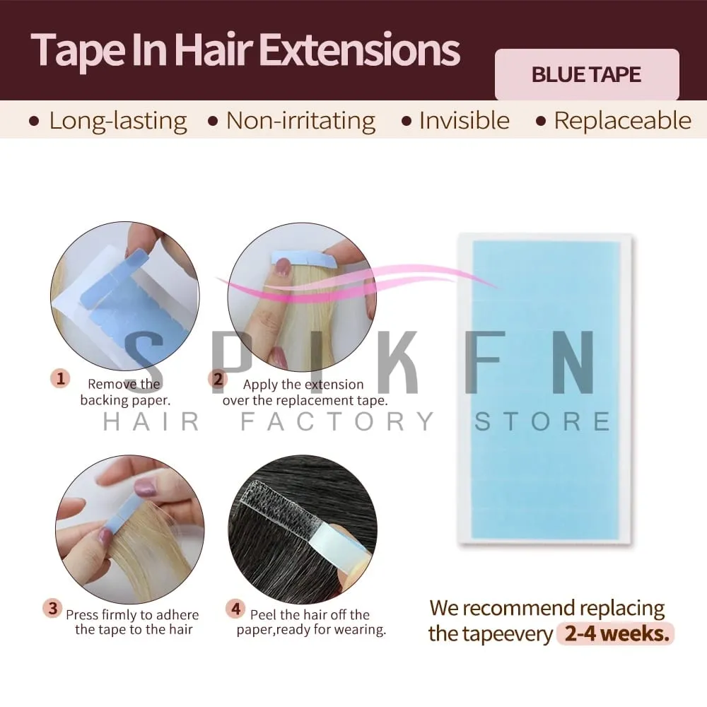 12"-20" Mini Tape Hair Extensions Machine Remy Skin Weft Adhesive Tape In Human Hair Natural Black Brown Blonde Straight 10pcs — image 5