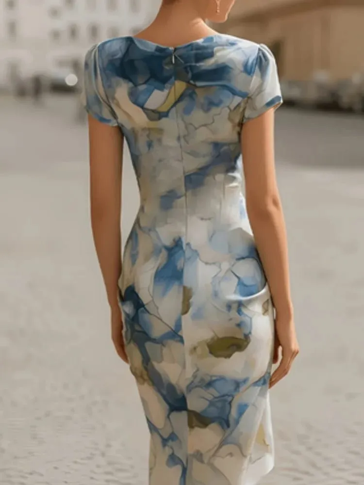 Women's elegant off-the-shoulder and fitted long dress suitable for commuting casual outings weddings and formal banquets. — image 2
