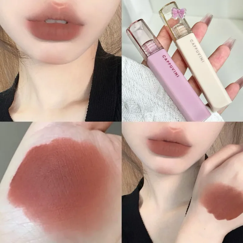 Silky Velvet Lip Gloss Matte Lip Mud Waterproof Non-Stick Cup Lip Glaze Smudge Proof Not Fade Liquid Lipstick Korean Makeup — image 10